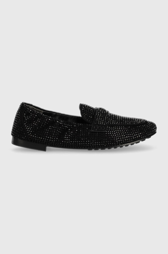 Велурени мокасини Tory Burch Ballet равен черен 143836.003