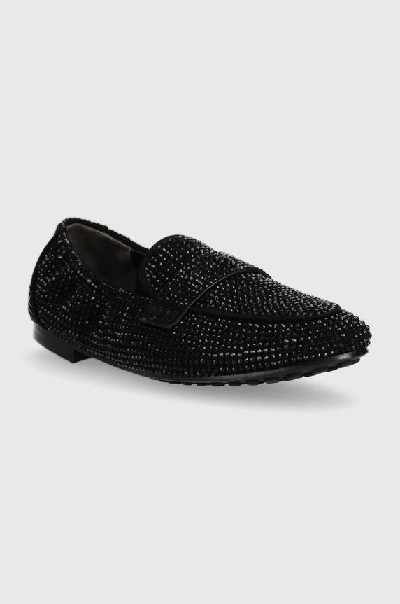 Велурени мокасини Tory Burch Ballet 143836.003 черен SS23
