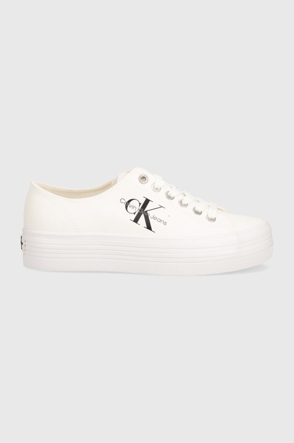 Tenisky Calvin Klein Jeans VULC FLATFORM ESSENTIAL MONO YW0YW01030 béžová SS24