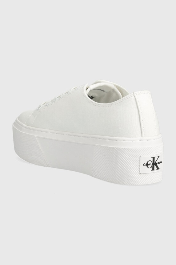 Obuwie Calvin Klein Jeans tenisówki FLATFORM+ CUPSOLE LOW TXT YW0YW01033 biały