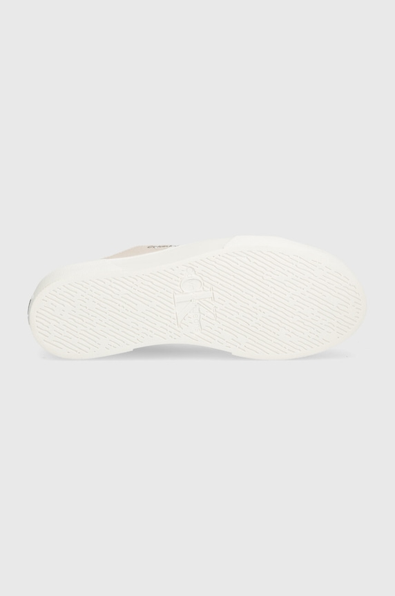Tenisky Calvin Klein Jeans FLATFORM+ CUPSOLE LOW TXT YW0YW01033 béžová