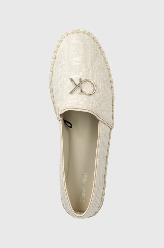 Calvin Klein espadryle ESPADRILLE W/HW - JQ beżowy HW0HW01458