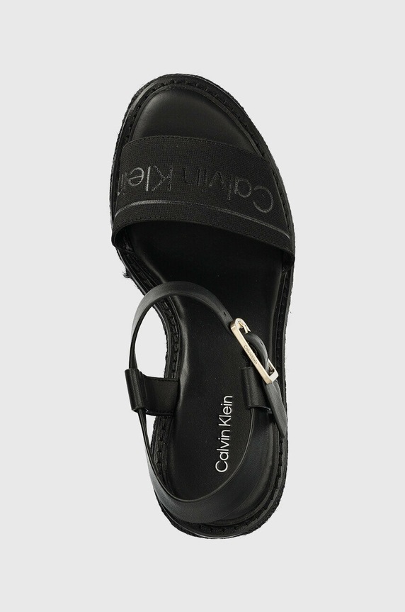 Πέδιλα Calvin Klein WEDGE 70HH - HE μαύρο HW0HW01499