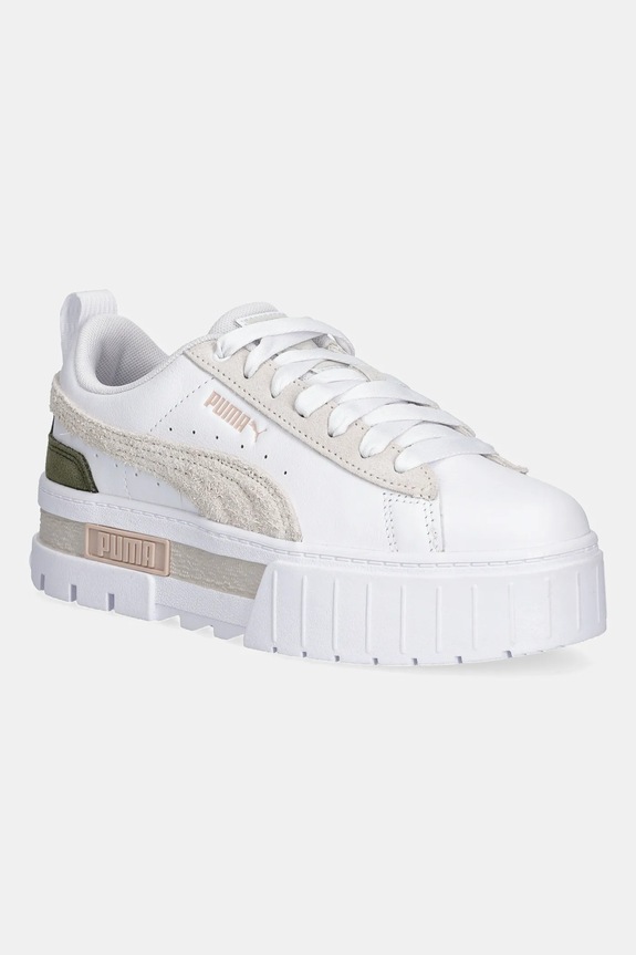 Puma sneakersy skórzane Mayze Mix Wns skóra zamszowa biały 387468