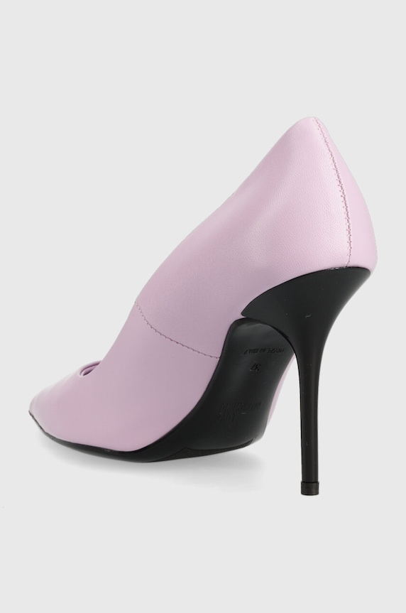 Obuwie Love Moschino szpilki skórzane Scarpad Spillo 95 JA10089G1GIE0651 fioletowy