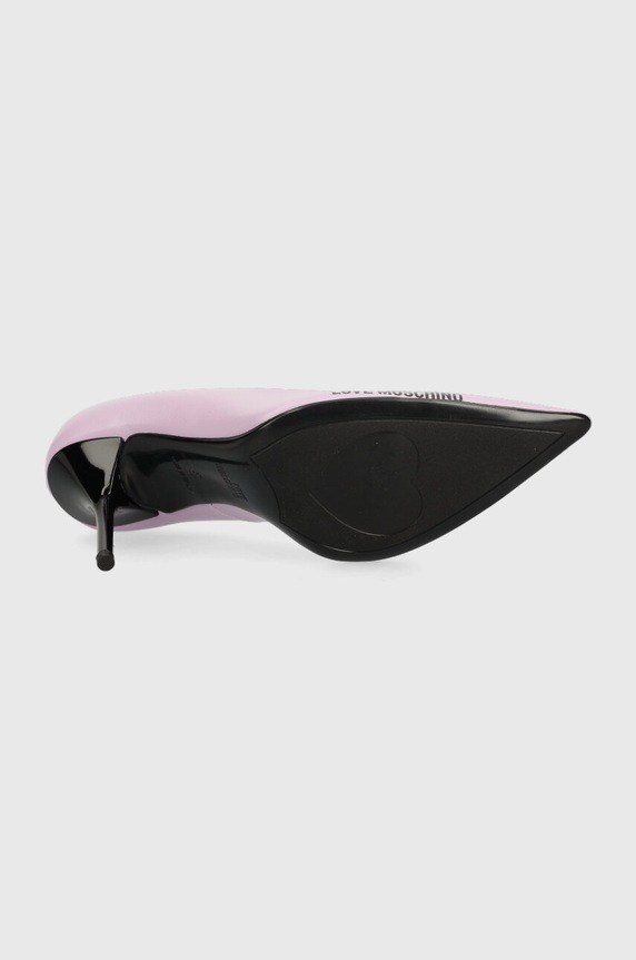 Love Moschino szpilki skórzane Scarpad Spillo 95 JA10089G1GIE0651 fioletowy
