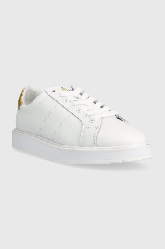Lauren Ralph Lauren sneakersy skórzane Angeline 802875886002.100 biały SS24