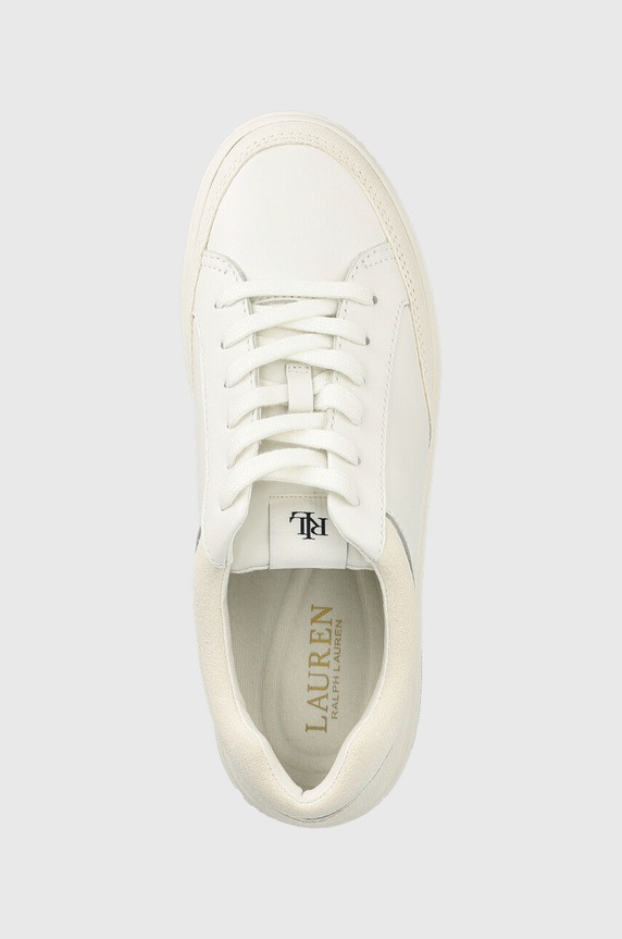 Lauren Ralph Lauren sneakersy skórzane Hailey biały 802891469001.100