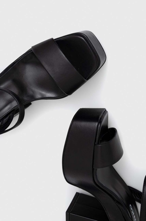 Pinko sandały skórzane Fantine czarny 100655.A0N9.Z99