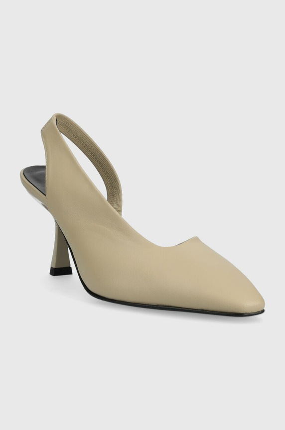 Kožne salonke Pinko Colette 100669.A0N9.D18 bež SS23