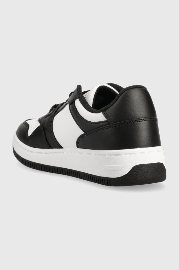 Obuwie Tommy Jeans sneakersy skórzane RETRO WMN LOW FANCY EN0EN02103 czarny