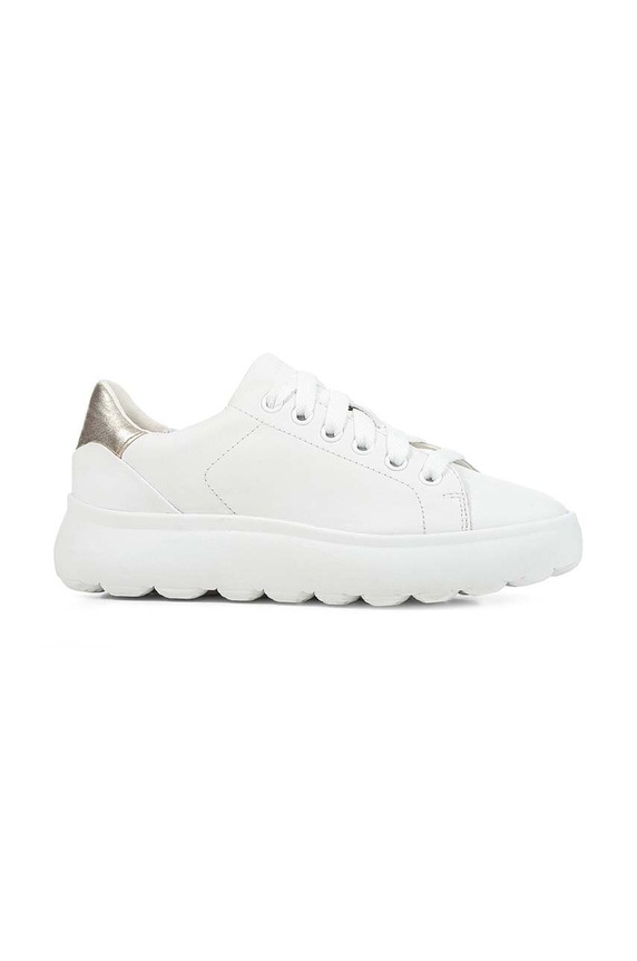 Δερμάτινα sneakers Geox Spherica Ec 4.1 πλατφόρμα λευκό D35TCB.085Y2.C0232