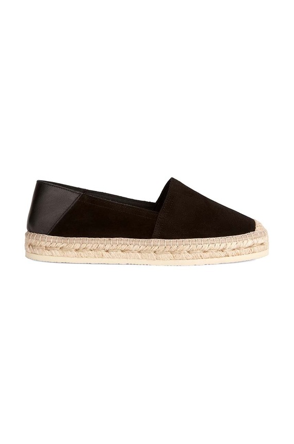 Geox bőr espadrilles D LAMPEDUSA nappa bőr fekete D35V0A.02285.C9999