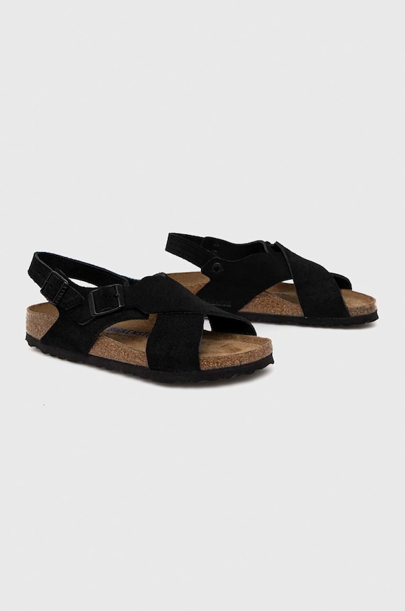 Замшеві сандалі Birkenstock Tulum SFB 1024086 чорний SS23