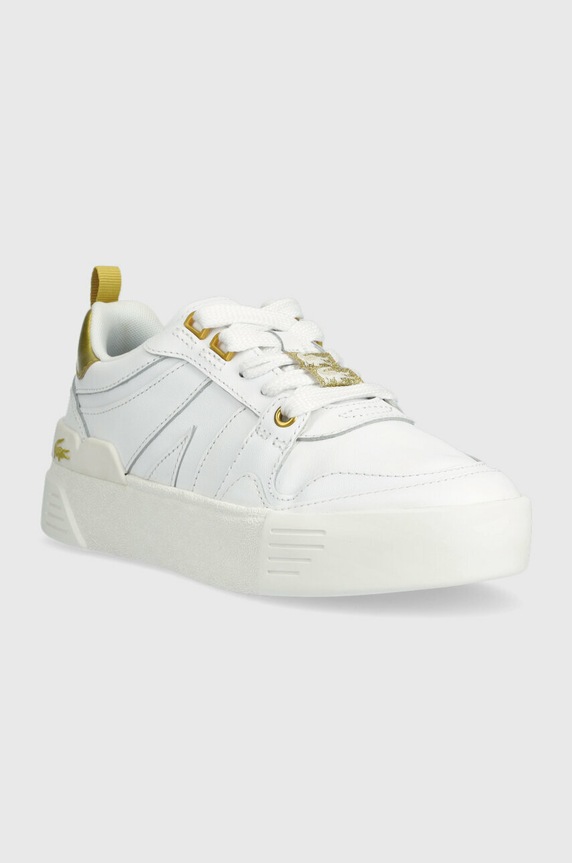 Kožené tenisky Lacoste L002 45CFA0032 biela SS24
