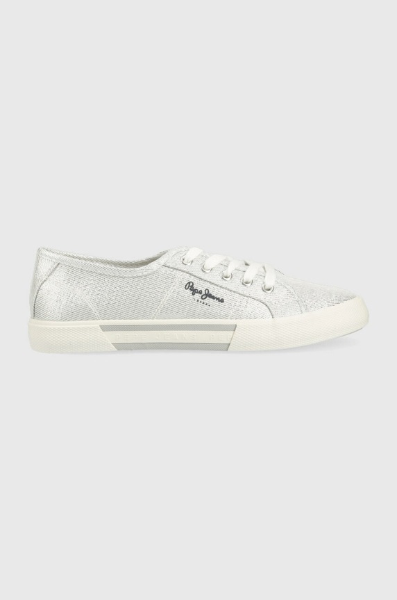 Pepe Jeans sportcipő BRADY lapos ezüst PLS31439