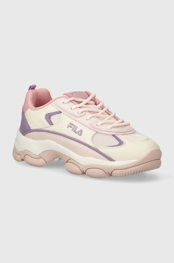 Sneakers Fila STRADA LUCID απομίμηση λείου δέρματος ροζ FFW0192
