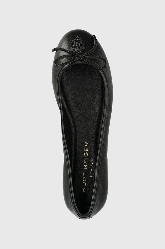 Kurt Geiger London baleriny skórzane Eagle Ballerina czarny 9790600109.BLACK