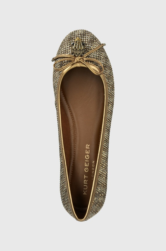 Kurt Geiger London baleriny Eagle Ballerina złoty 9790640609.BEIGE