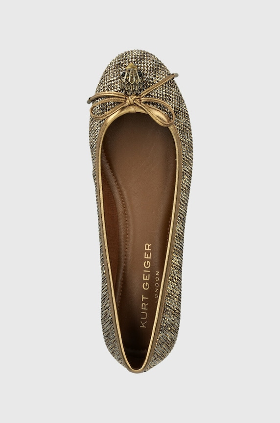 Kurt Geiger London baleriny Eagle Ballerina złoty 9790640609.BEIGE