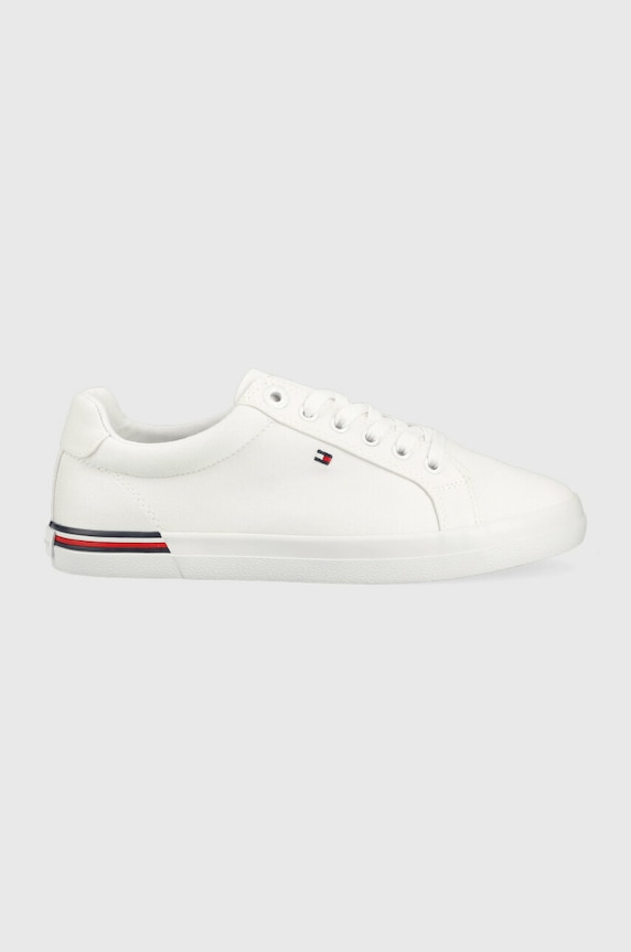 Tenisice Tommy Hilfiger ESSENTIAL STRIPES SNEAKER tekstil bijela FW0FW06954