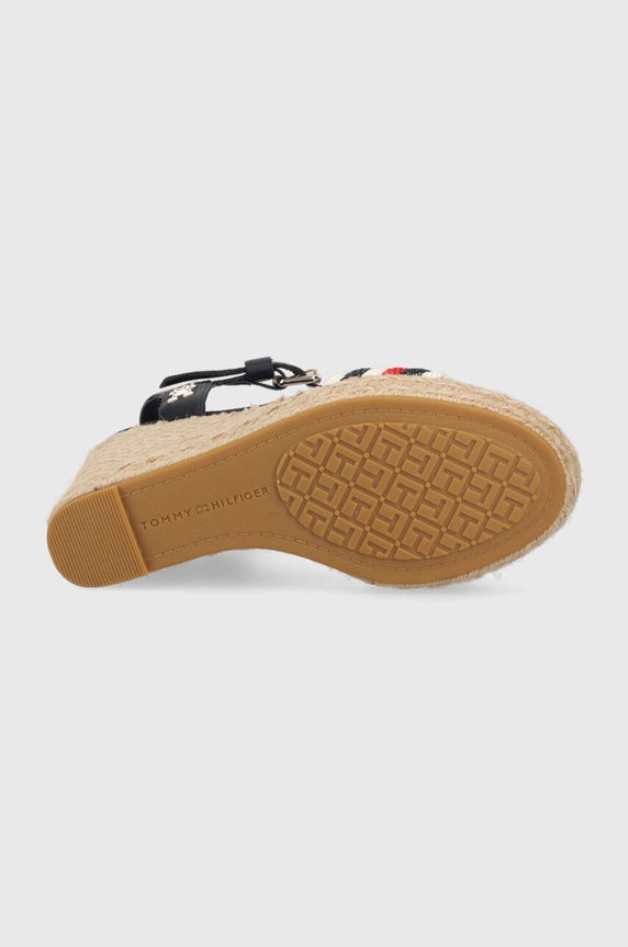 Sandály Tommy Hilfiger CORPORATE WEDGE FW0FW07086 námořnická modř