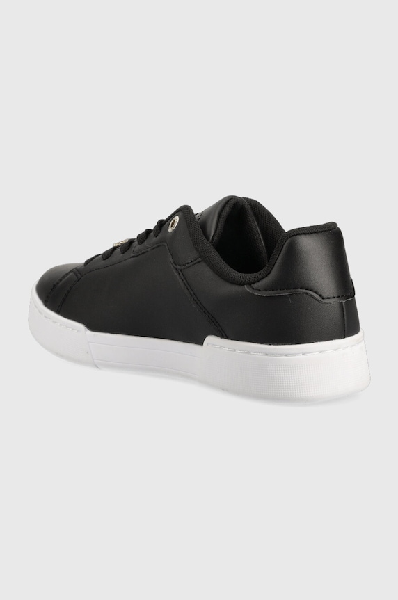 Obuwie Tommy Hilfiger sneakersy skórzane COURT SNEAKER GOLDEN TH FW0FW07116 czarny