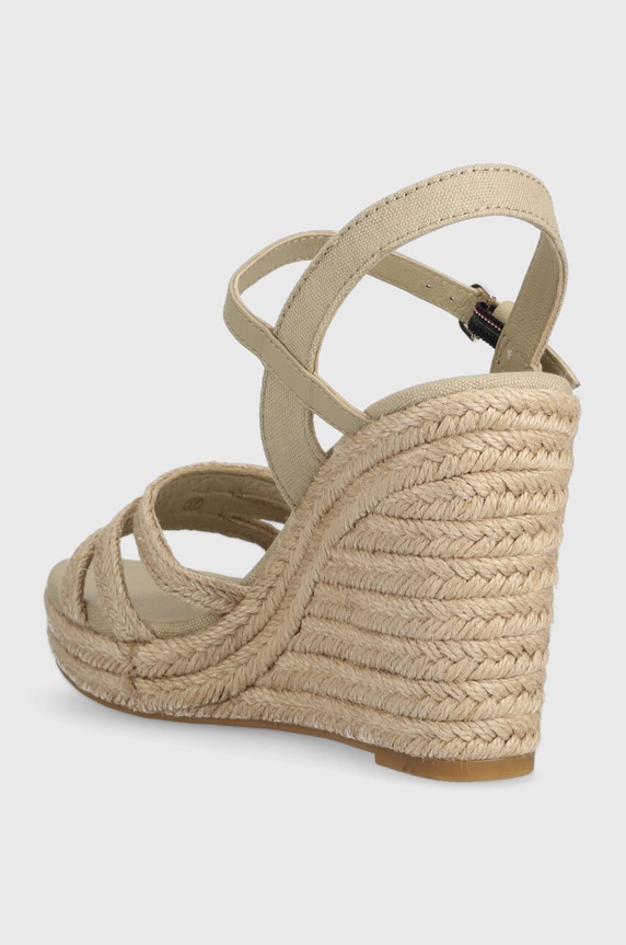 Cipők Tommy Hilfiger szandál ESSENTIAL BASIC WEDGE SANDAL FW0FW07220 bézs