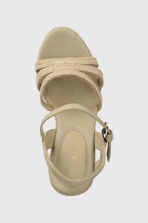 Tommy Hilfiger szandál ESSENTIAL BASIC WEDGE SANDAL bézs FW0FW07220