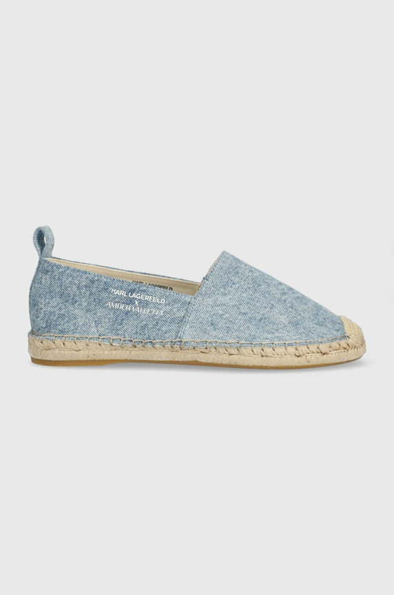 Karl Lagerfeld espadryle KAMINI tekstylny niebieski KL98119.DLB