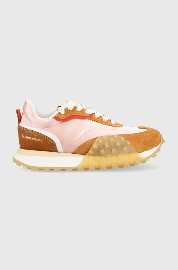 Filling Pieces sneakersy Crease Runner skóra zamszowa różowy 46127361898