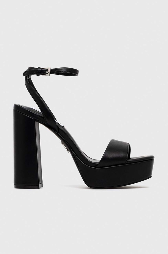 Πέδιλα Steve Madden Lessa χοντρό τακούνι μαύρο SM11001631.001