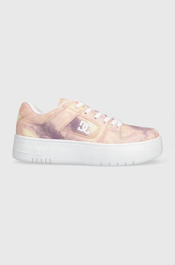 Kožené sneakers boty DC Manteca přírodní kůže růžová ADJS100156