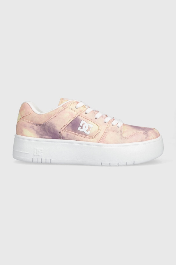 Kožené sneakers boty DC Manteca přírodní kůže růžová ADJS100156