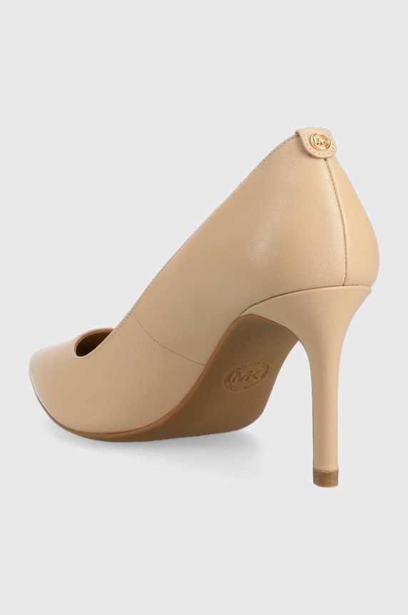 Obuwie MICHAEL Michael Kors szpilki skórzane Alina 40F2HNMP2L.660 beżowy
