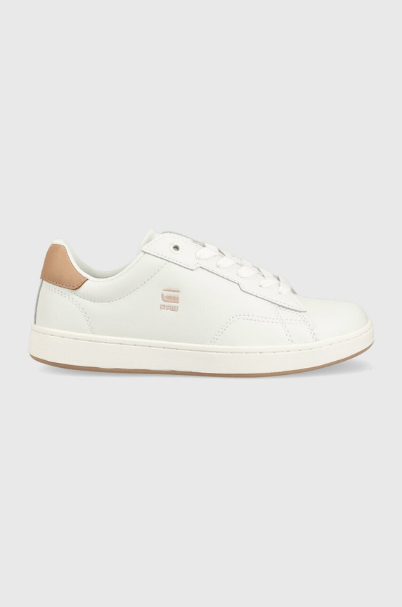 Δερμάτινα sneakers G-Star Cadet Pop απομίμηση λείου δέρματος λευκό 2211002518.WHT.LPNK