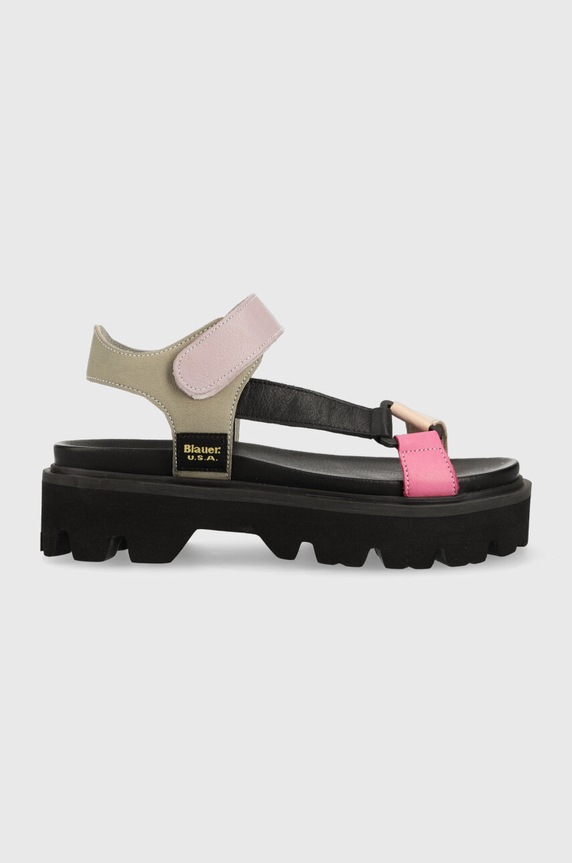 Blauer sandały skórzane Elsie 5-8 cm multicolor S3ELSIE07