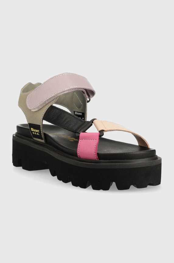 Blauer sandały skórzane Elsie S3ELSIE07 multicolor SS23