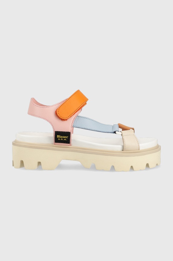 Blauer sandały skórzane Elsie 5-8 cm multicolor S3ELSIE07