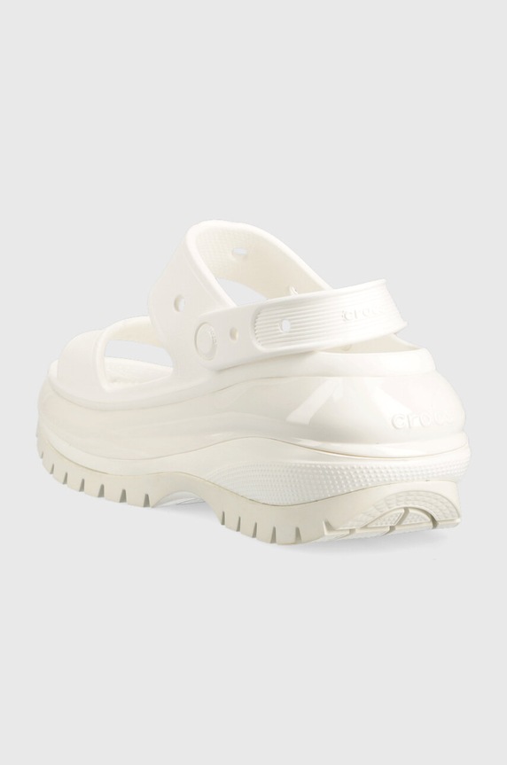 Scarpe Crocs ciabatte slide Classic Mega Crush Sandal 207989.100 bianco