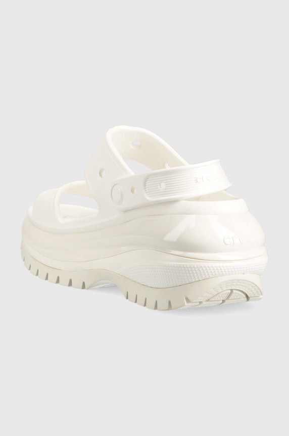 Scarpe Crocs ciabatte slide Classic Mega Crush Sandal 207989.100 bianco