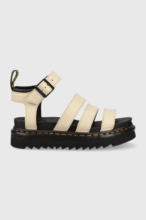 Dr. Martens sandały skórzane Blaire 5-8 cm beżowy DM30706292