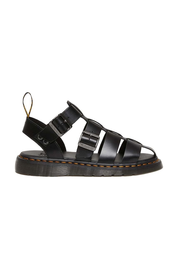 Dr. Martens sandały skórzane Garin płaski czarny DM30766001