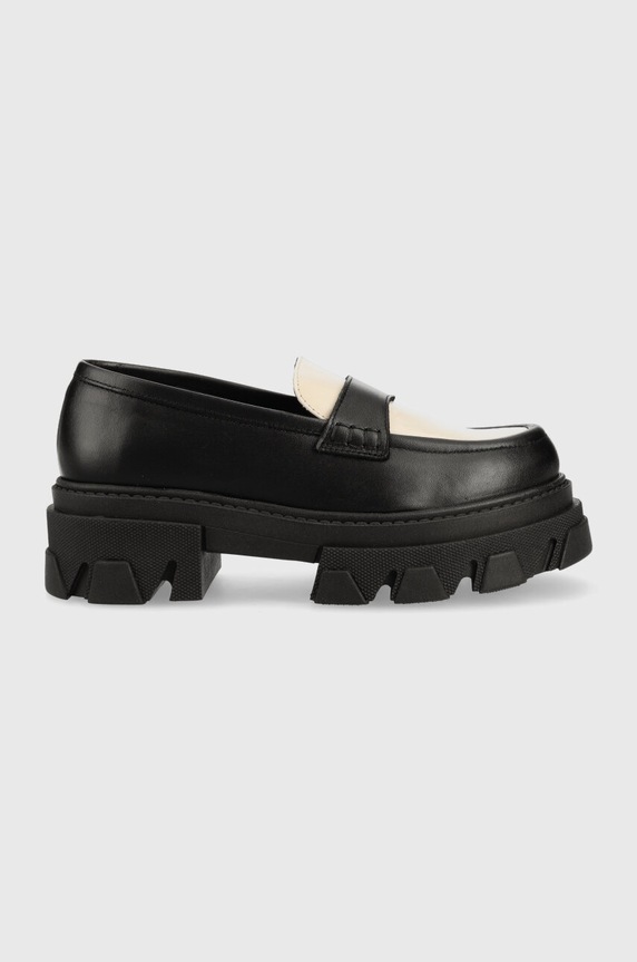 Alohas mokasyny skórzane Trailblazer platforma czarny S00331.25