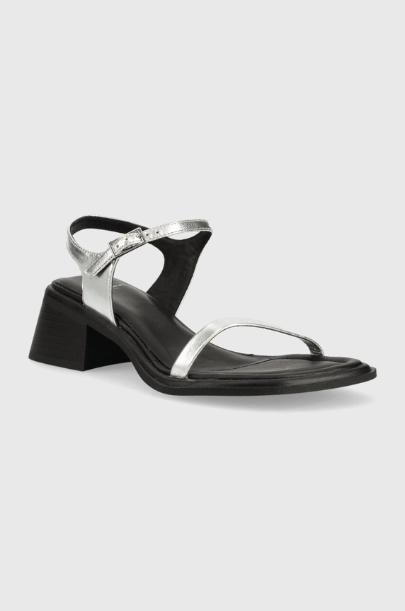 Vagabond Shoemakers sandały skórzane Ines 5311.183.79 srebrny SS23