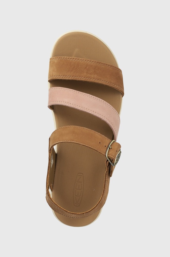 Keen bőr szandál Ellecity Backstrap barna 1027272