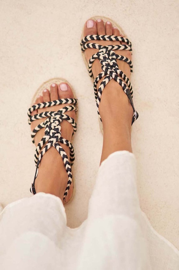 Cipők Manebi szandál Rope Sandals F.7.5.Y0 bézs