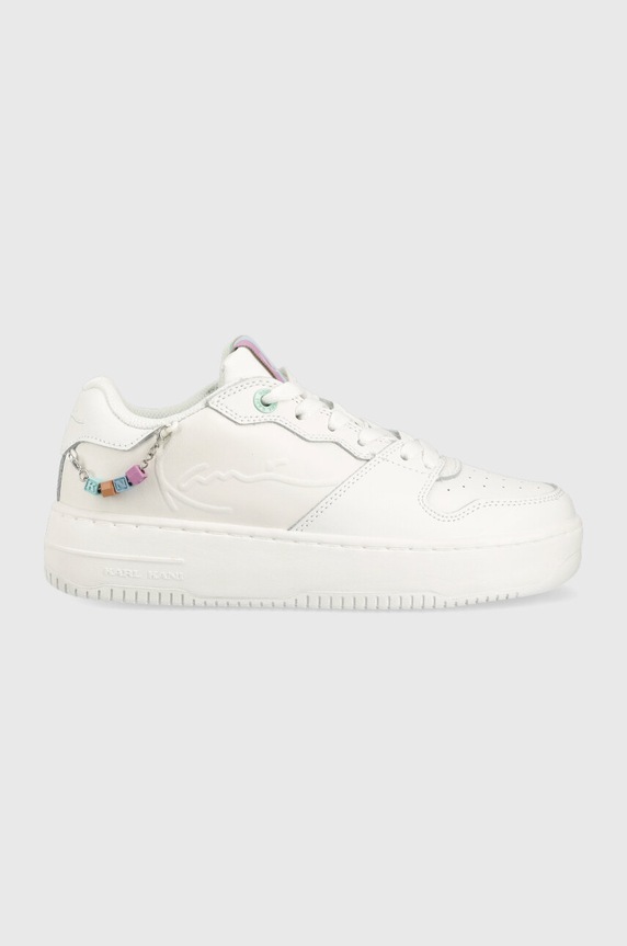 Karl Kani sneakersy skórzane 89 UP Logo PRM płaska biały 1180627