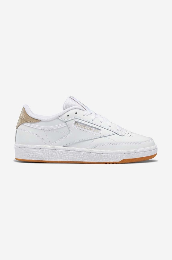 Reebok Classic sneakersy skórzane Club C 85 płaska biały GV6978