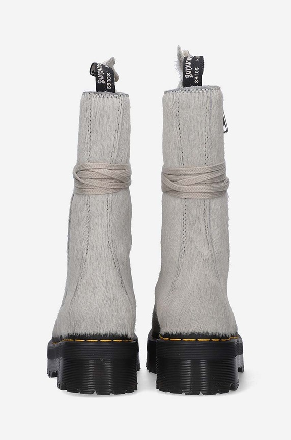 Rick Owens workery zamszowe Fur Boots x Dr. Martens DW02B3801.0049.PEARL
